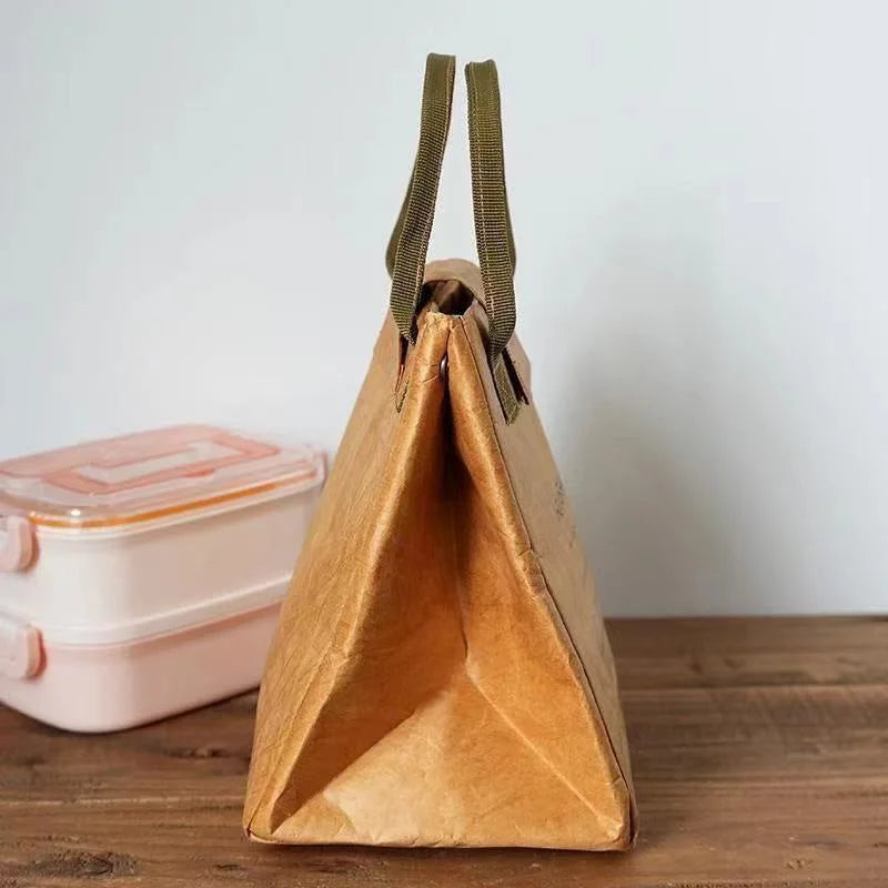 Grey Eco-Friendly Insulated Lunch Bag with Handle - Durable