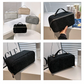 Grey Elegant Glitter Cosmetic Bag with Zipper and Handle