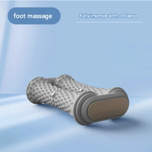 Grey Ergonomic Dual Foot Massage Roller - Deep Tissue