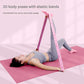 Grey Instructional Yoga Stretch Strap with Embroidered Pose