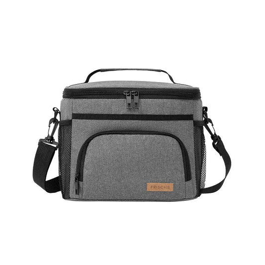 Grey Insulated Lunch Bag Cooler Tote - 9L Leakproof Thermal