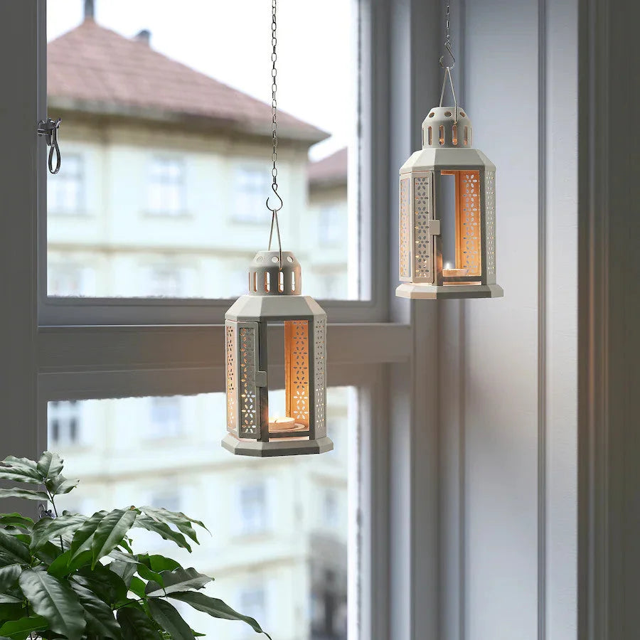 Grey Metal Miners Lantern 10 Pack - 21cm Summer Wedding