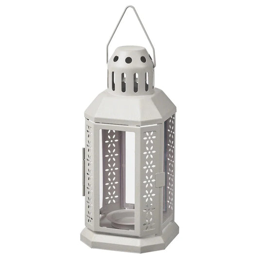 Grey Metal Miners Lantern 5 Pack - 21cm Summer Wedding Home