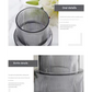 Grey Modern Two-Tier Ribbed Glass Vase - Elegant