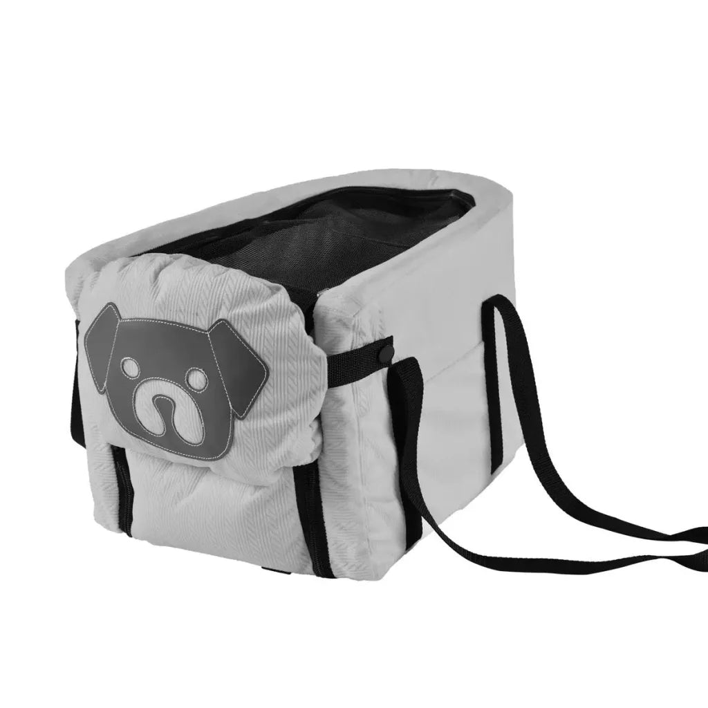 Grey Pet Car Booster Seat for Small Dogs & Cats - Safe