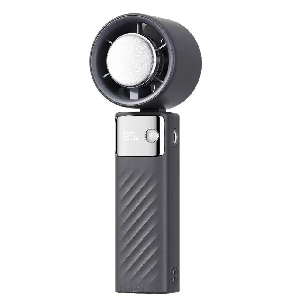 Grey Portable Turbo Handheld USB Rechargeable Fan
