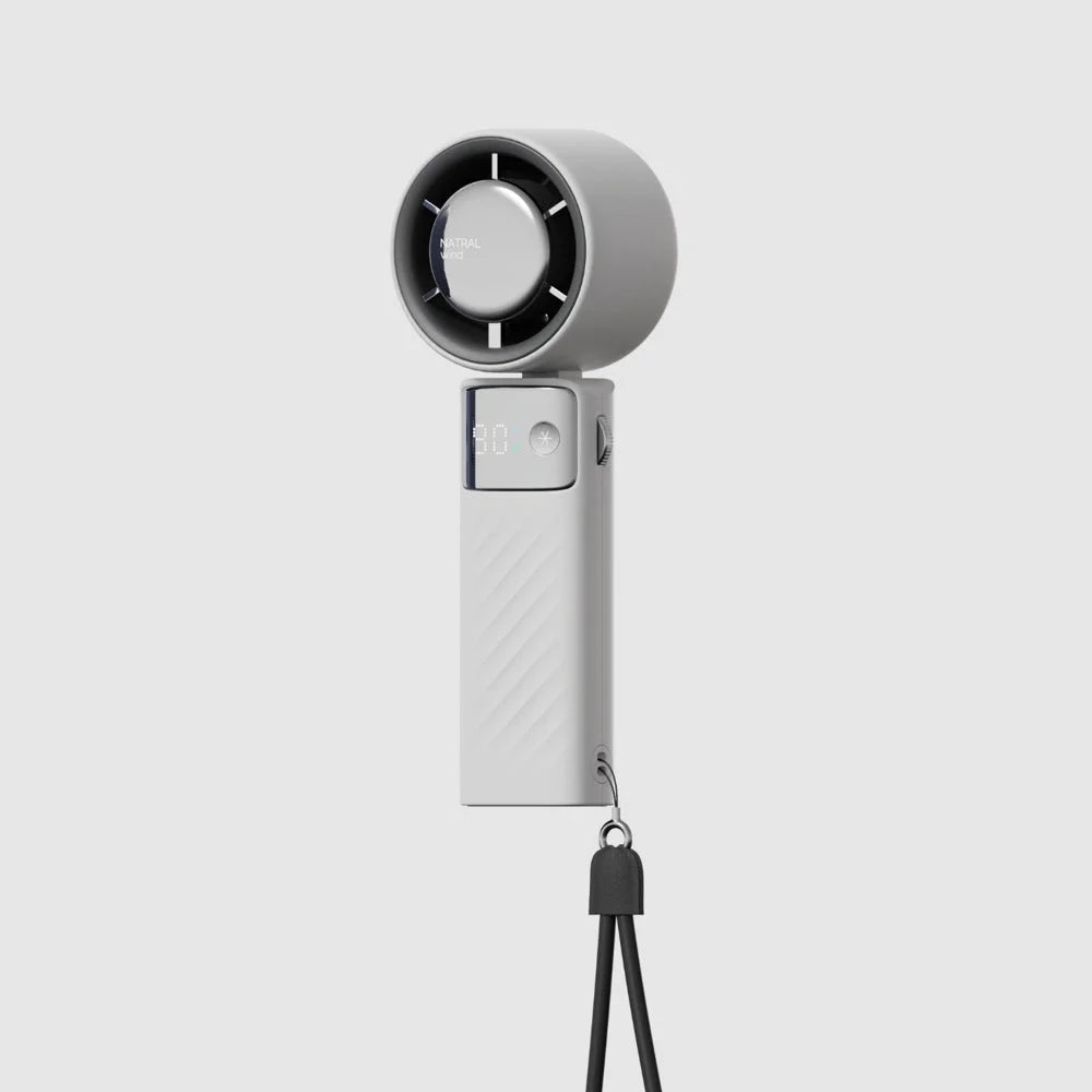 Grey Portable Turbo Handheld USB Rechargeable Fan