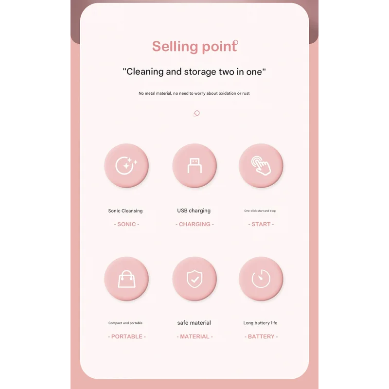 Grey Portable Ultrasonic Contact Lens Cleaner - Automatic