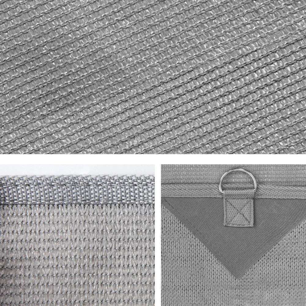 Grey Privacy Screen Roll Out Awning Sun Shade - 1.95 x 2.2M
