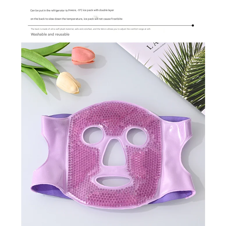 Grey Reusable Cooling Gel Bead Face Mask and Eye Mask Set