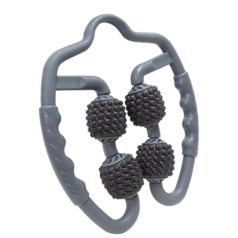 Grey Set of 2 Foam Roller Ring Leg Massagers - Muscle