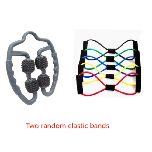 Grey Set of 2 Foam Roller Ring Leg Massagers with 2