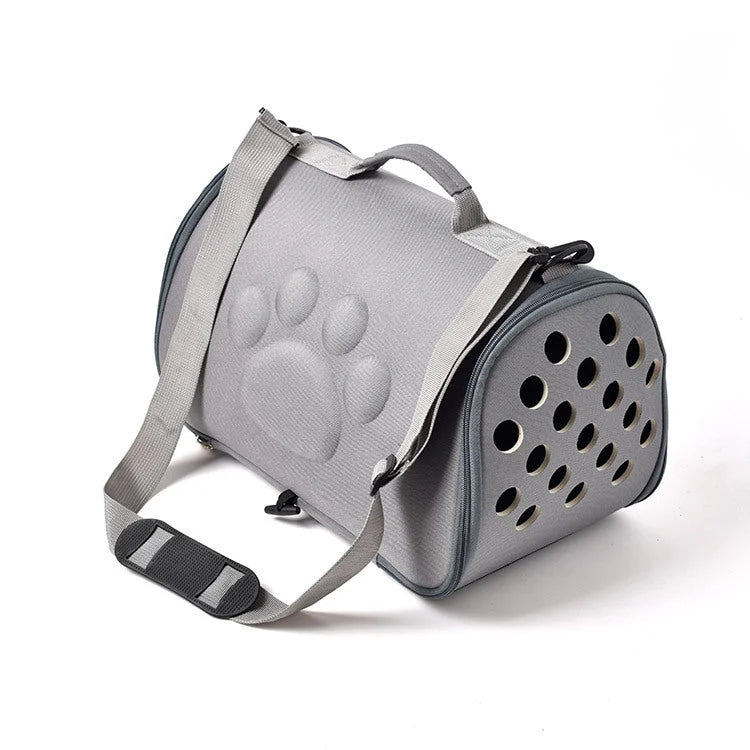 Grey Stylish EVA Pet Carrier Bag - Lightweight Portable &