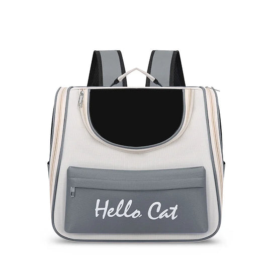 Grey Transparent Pet Carrier Backpack for Cats and Small