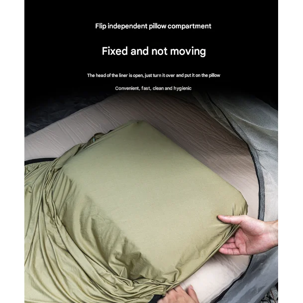 Grey Ultra-Stretch Sleeping Bag Liner - Portable &