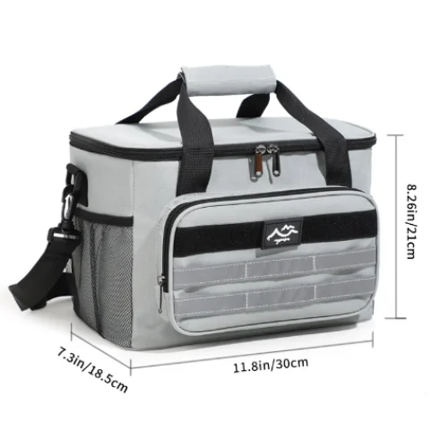 Grey Versatile Large-Capacity Picnic Insulated Bag