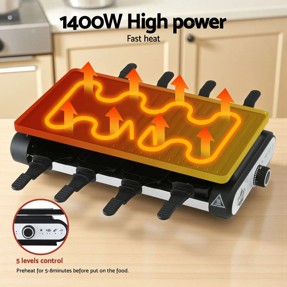 Grillz 1400W Electric BBQ Grill w/ 7 Cooking Pans - Home &