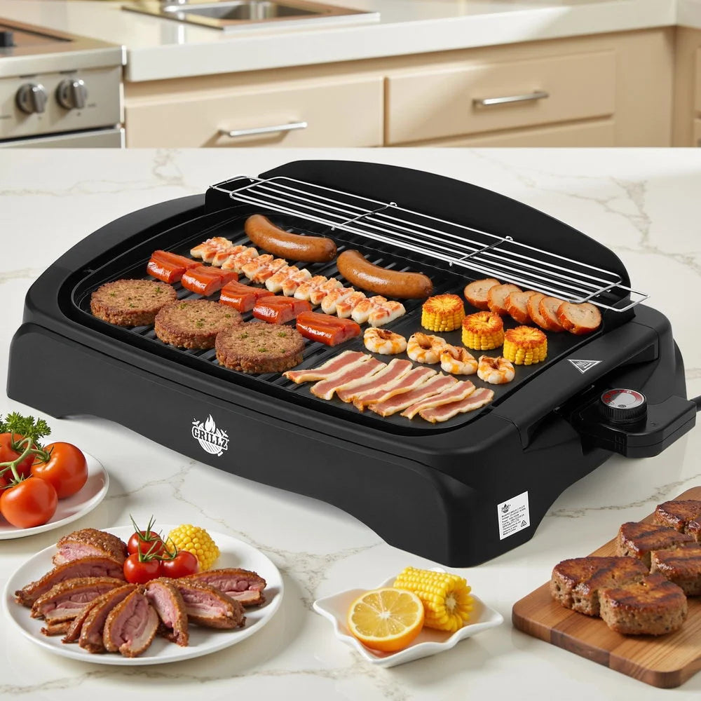 Grillz 1950W Electric BBQ Grill Non-stick Plate for Indoor
