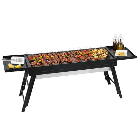 Charcoal 1 grillz bbq grill with smoker barbecue outdoor foldable