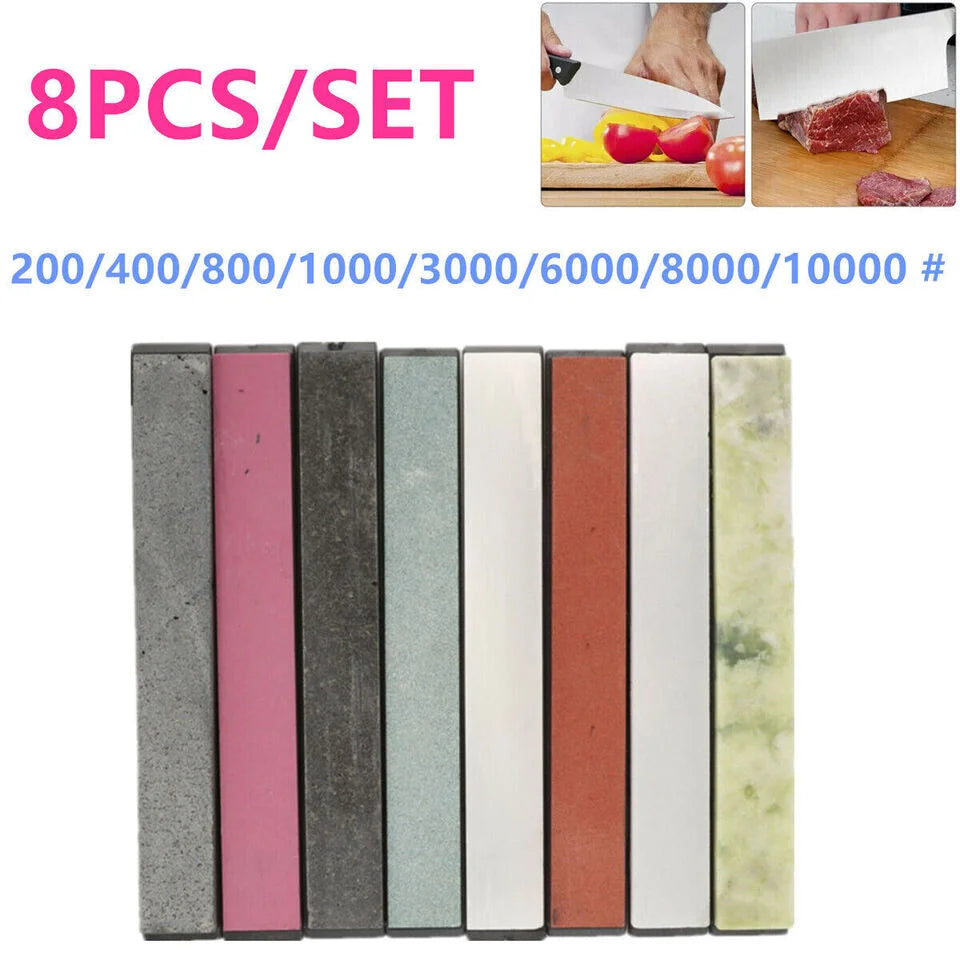 Grindstone Whetstone Sharpening Stone Set 8PCS - Home &