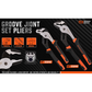 Groove Joint Pliers Set 2Pc Multi Grip Heavy Duty Non-Slip
