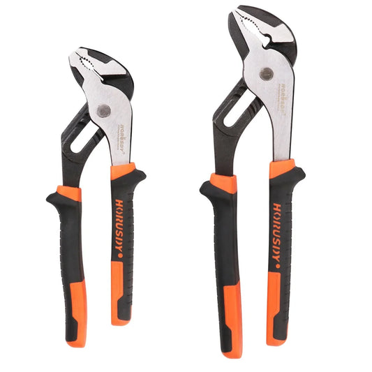 Groove Joint Pliers Set 2Pc Multi Grip Heavy Duty Non-Slip