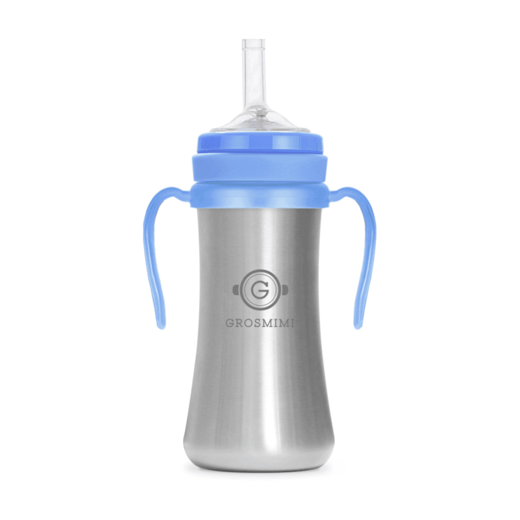 Grosmimi Stainless Straw Cup 200ml Gold brown