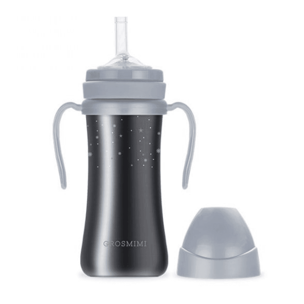 Grosmimi Stainless Straw Cup 200ml Gold brown