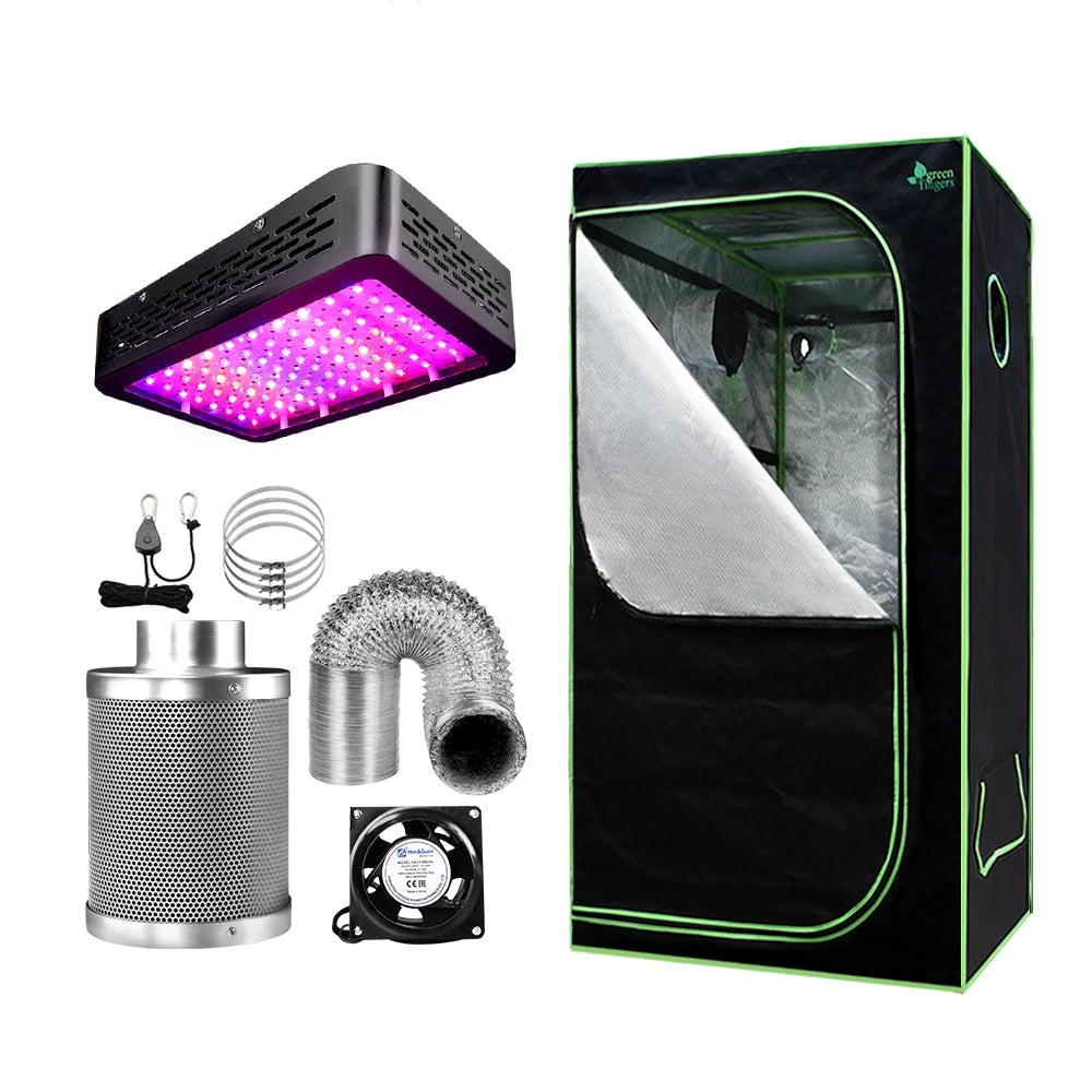 Grow Tent 1000W LED Grow Light 80x80x160cm Mylar with 4’’