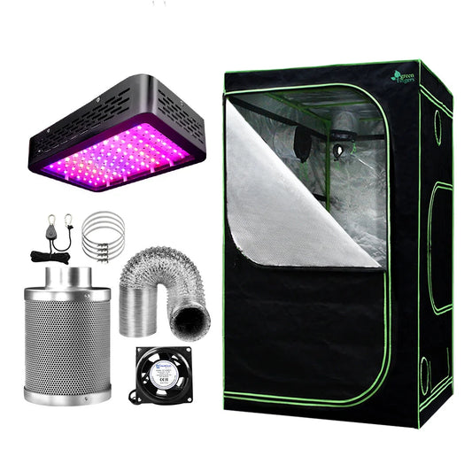 Grow Tent 1000W LED Grow Light 90x90x180cm Mylar with 6’’