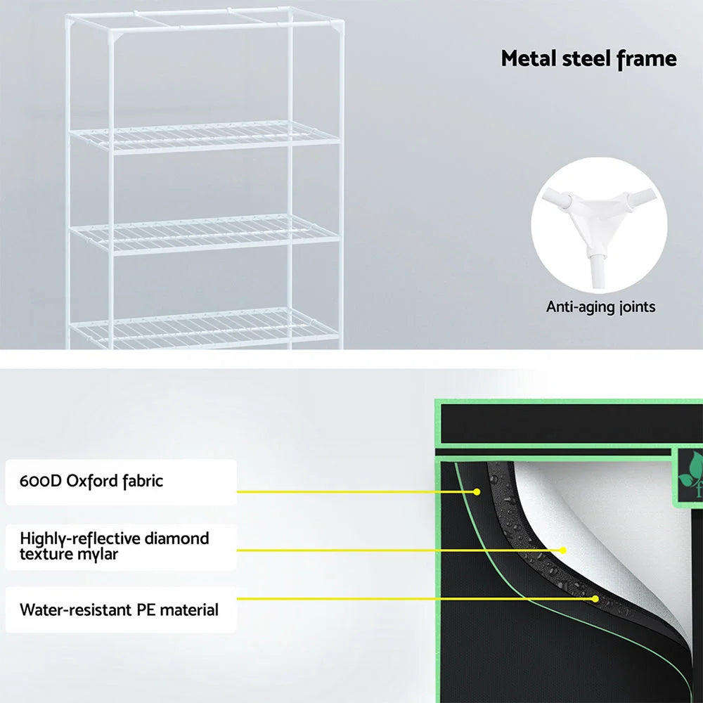 Grow Tent 100x60x180cm 4 Tiers Kit Hydroponics Indoor Grow