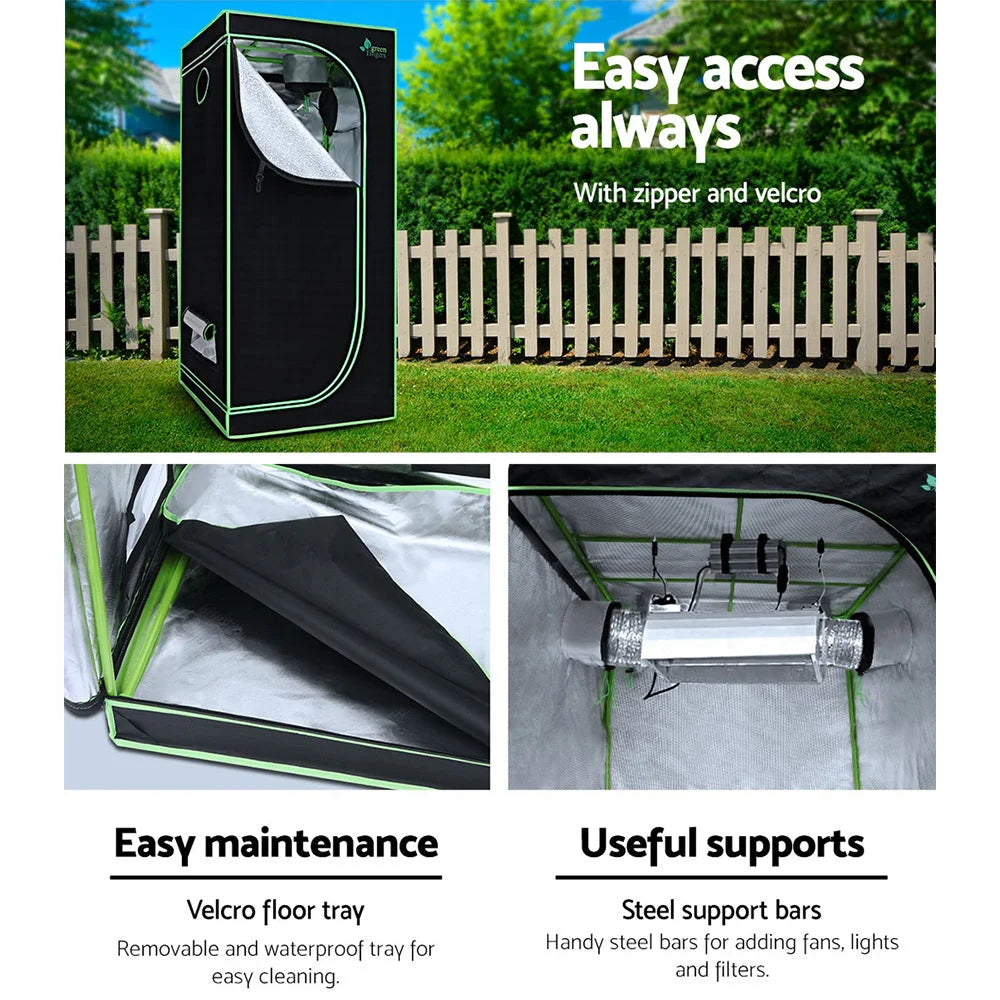 Grow Tent Kit Hydroponics 1680D Oxford 0.7M x 0.7M x 1.6M