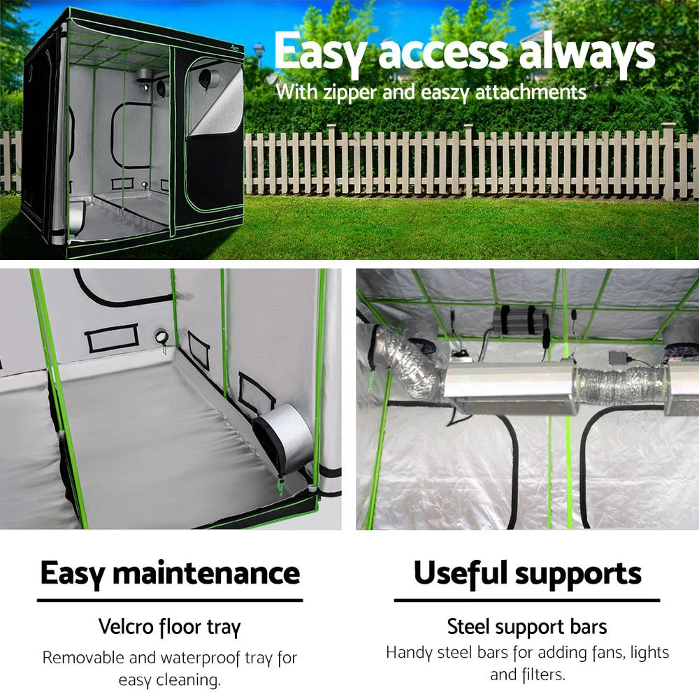 200x200x200cm 200cm grow tent kit with frame detail shown