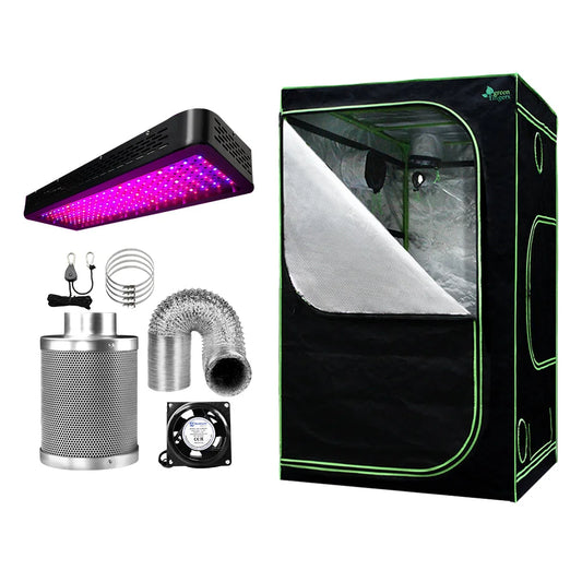 Grow Tent with 2000W LED Light 120X120X200cm Mylar