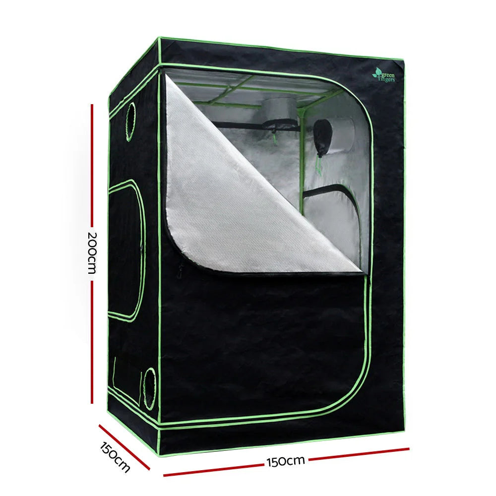 Grow Tent With 2000W LED Light 150x150x200cm Mylar Ventilation