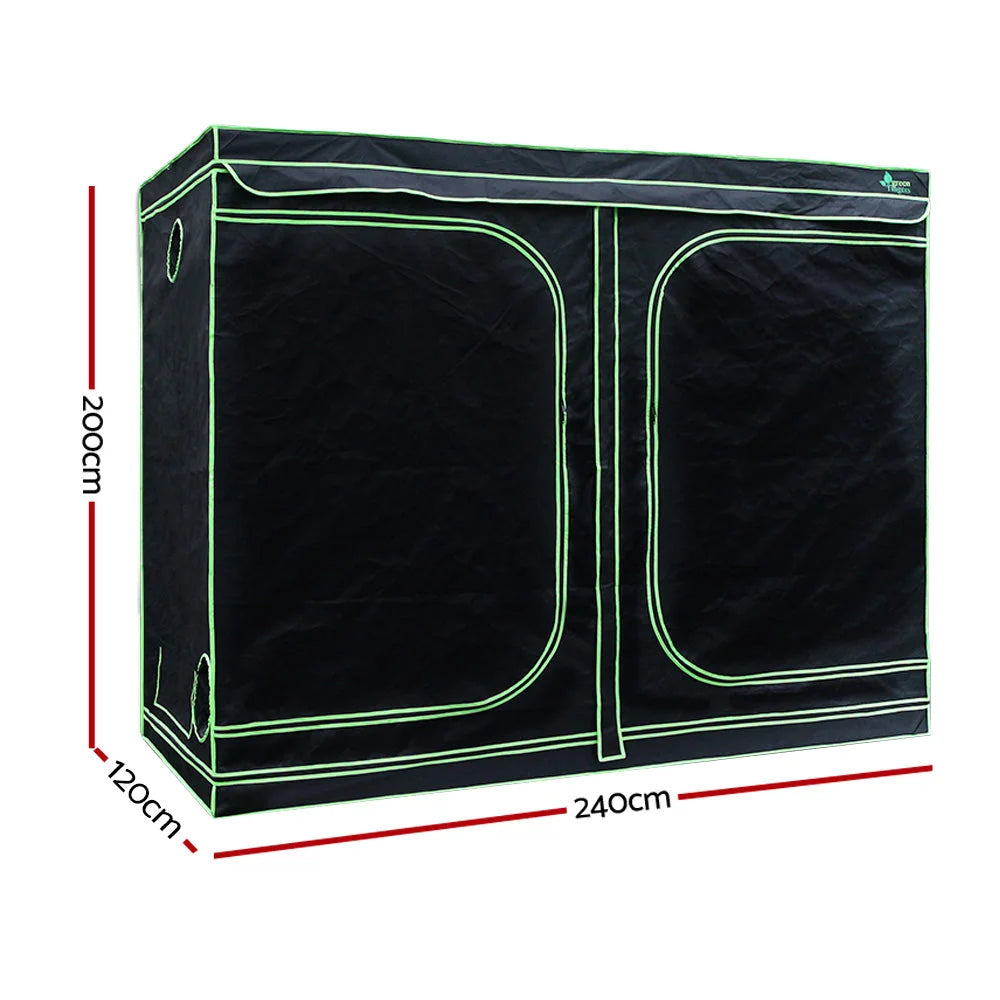 Grow Tent With 2000W LED Light 240x120x200cm Mylar Ventilation