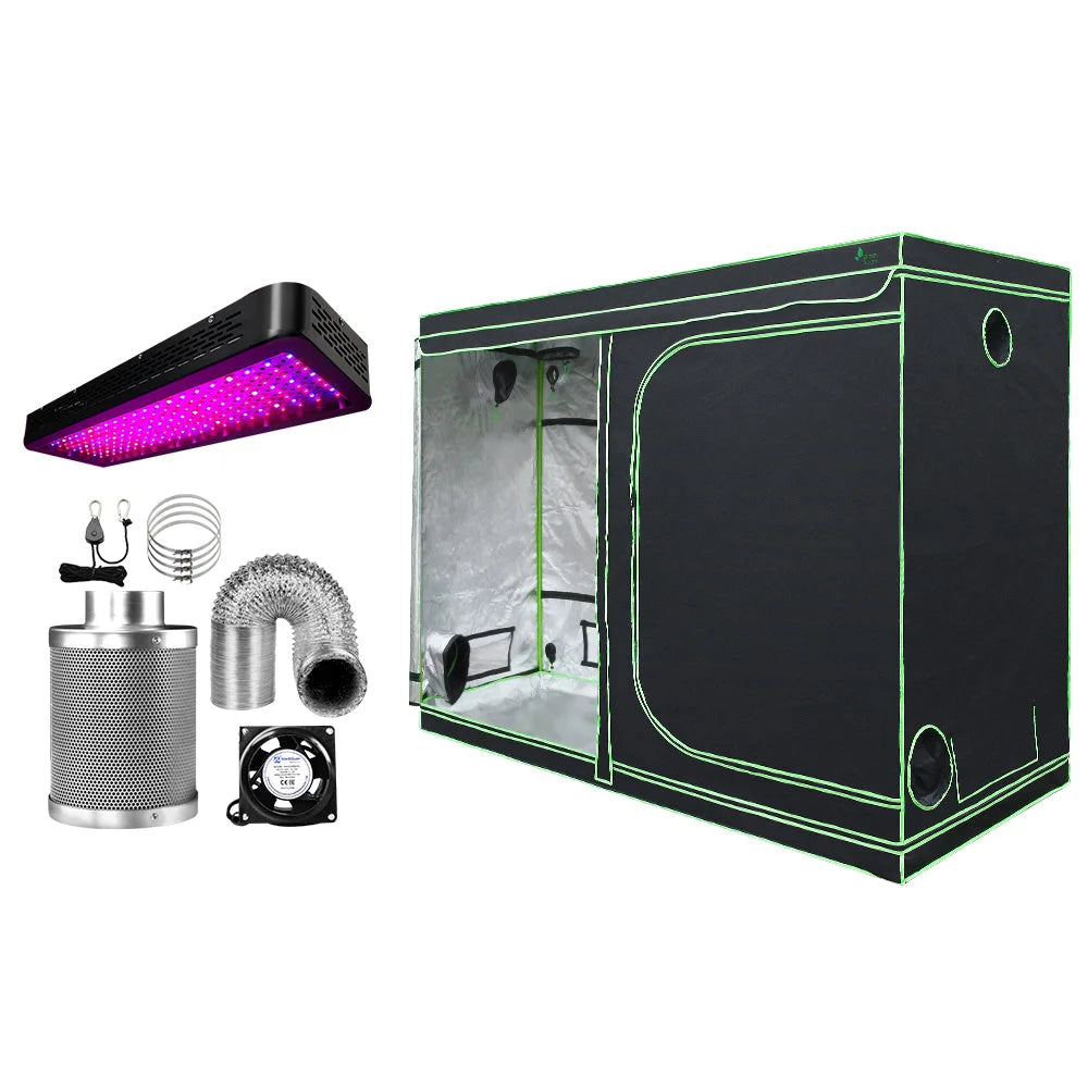 Grow Tent with 2000W LED Grow Light 280X140X200cm Mylar 6’’