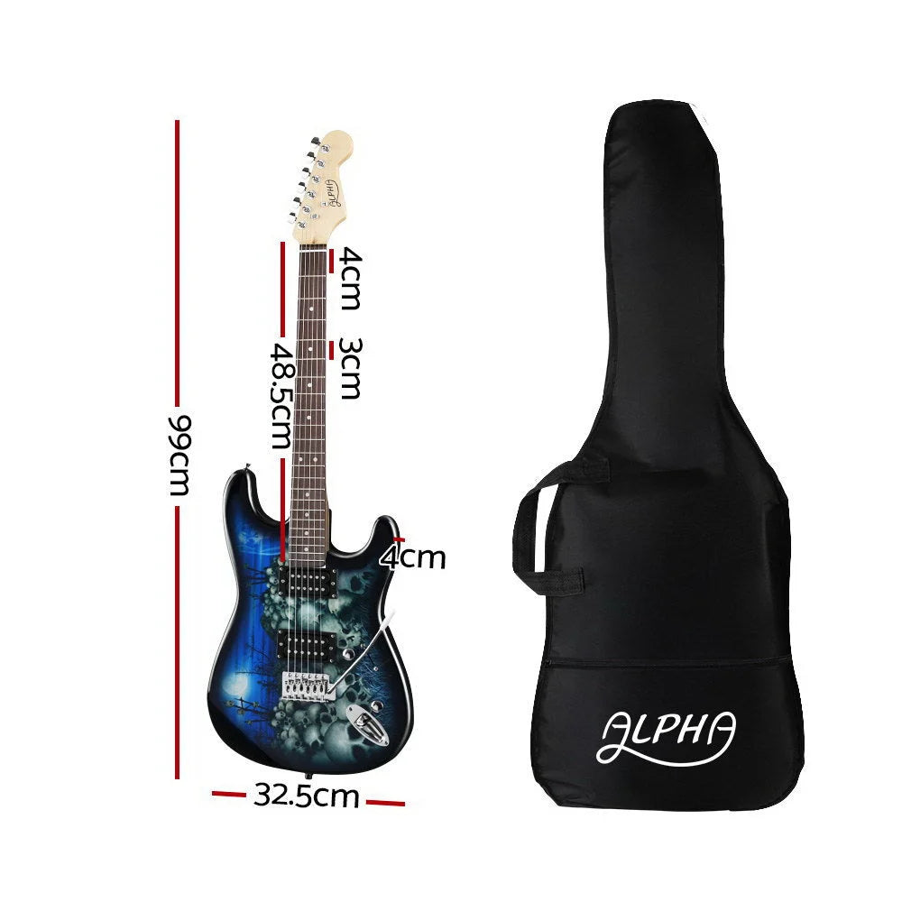 Guitar Music Instrument Rock Blue Carry Bag Steel String