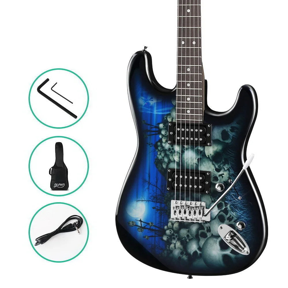 Guitar Music Instrument Rock Blue Carry Bag Steel