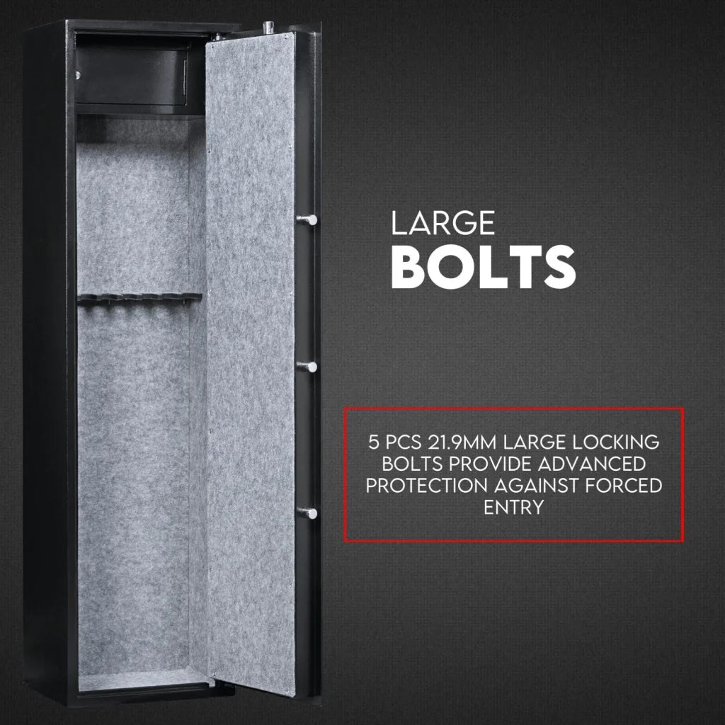 Gun Safe 8 Firearm Rifle Storage Lockbox Steel Cabinet