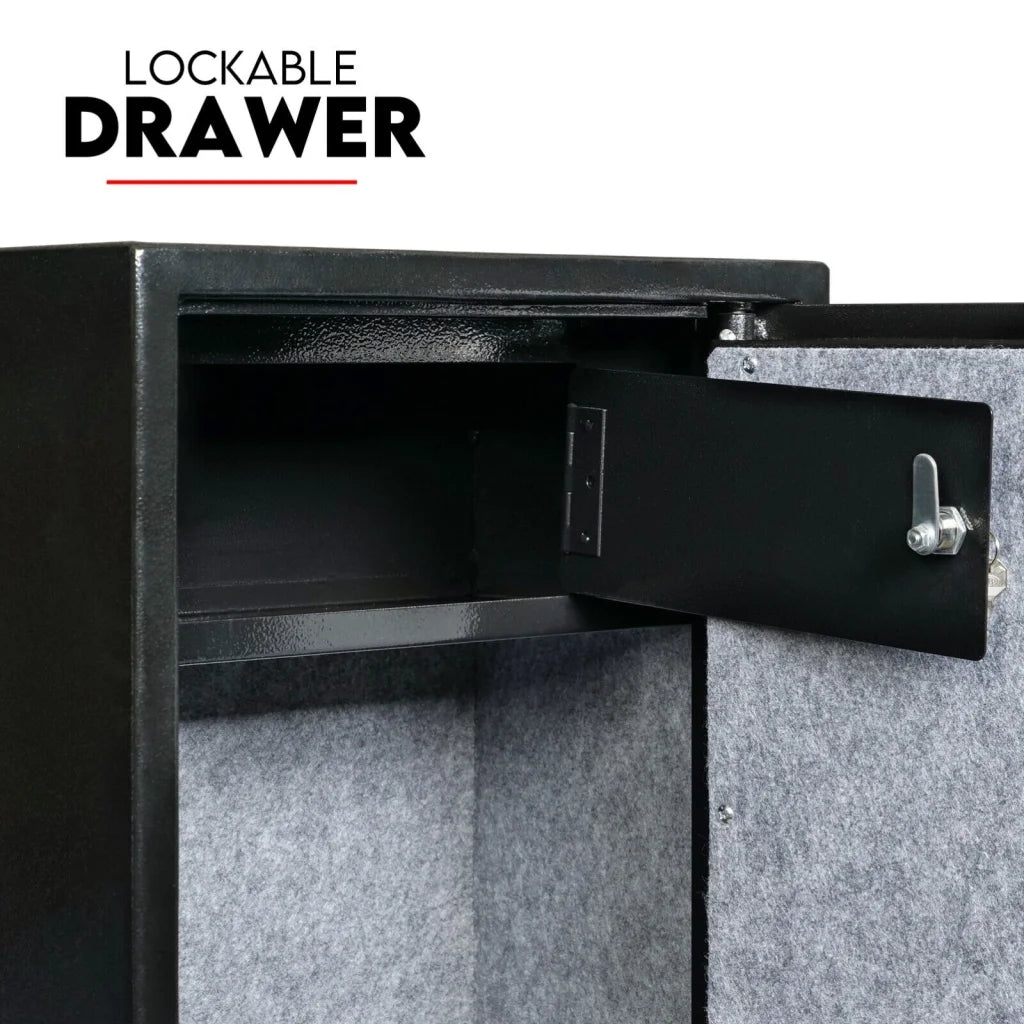 Gun Safe 8 Firearm Rifle Storage Lockbox Steel Cabinet