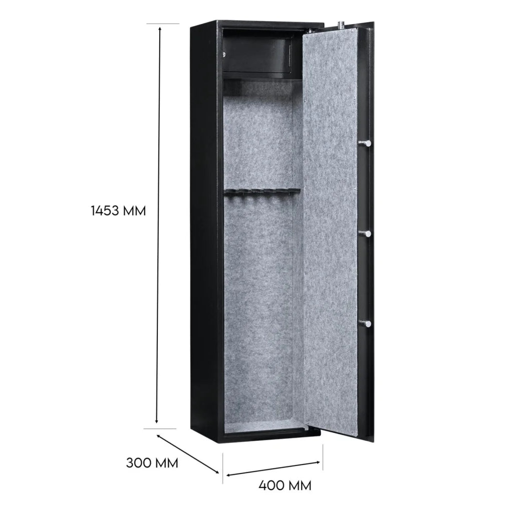 Gun Safe 8 Firearm Rifle Storage Lockbox Steel Cabinet