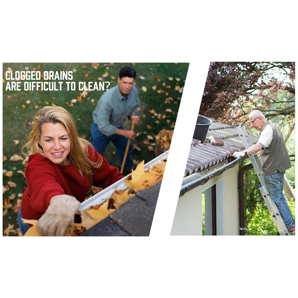 Gutter Brush Roof Leaf Guard 98x10cm 12x Heavy Duty Twigs