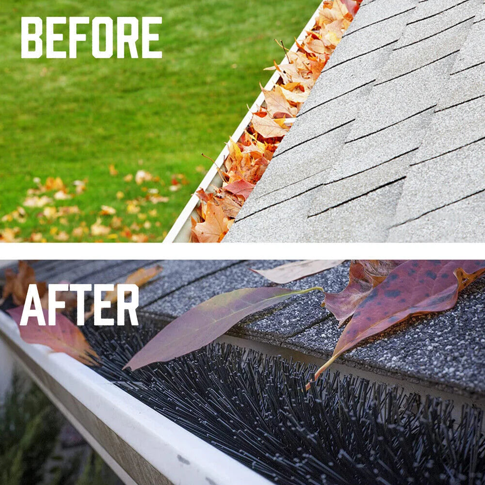 Gutter Brush Roof Leaf Guard 98x10cm 24Pc Heavy Duty Twigs