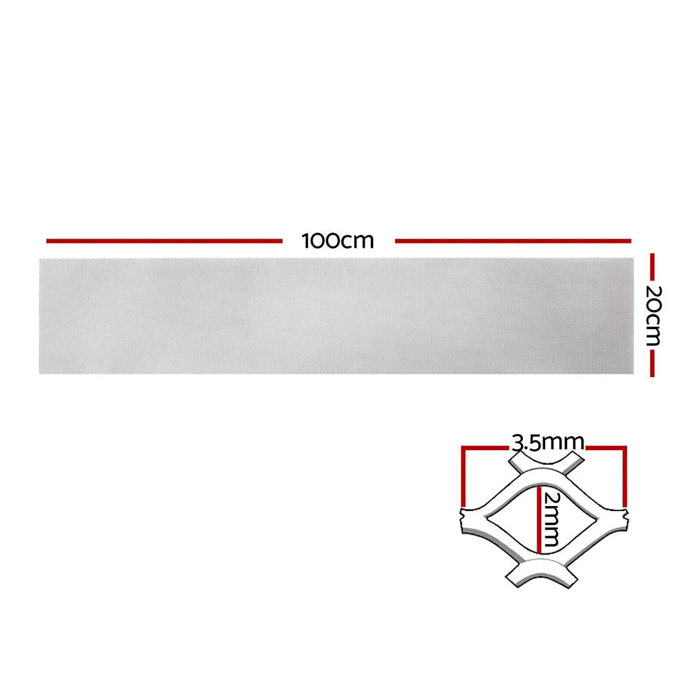 Gutter Guard Set of 60 Aluminium Leaf Mesh 100x20cm Brush