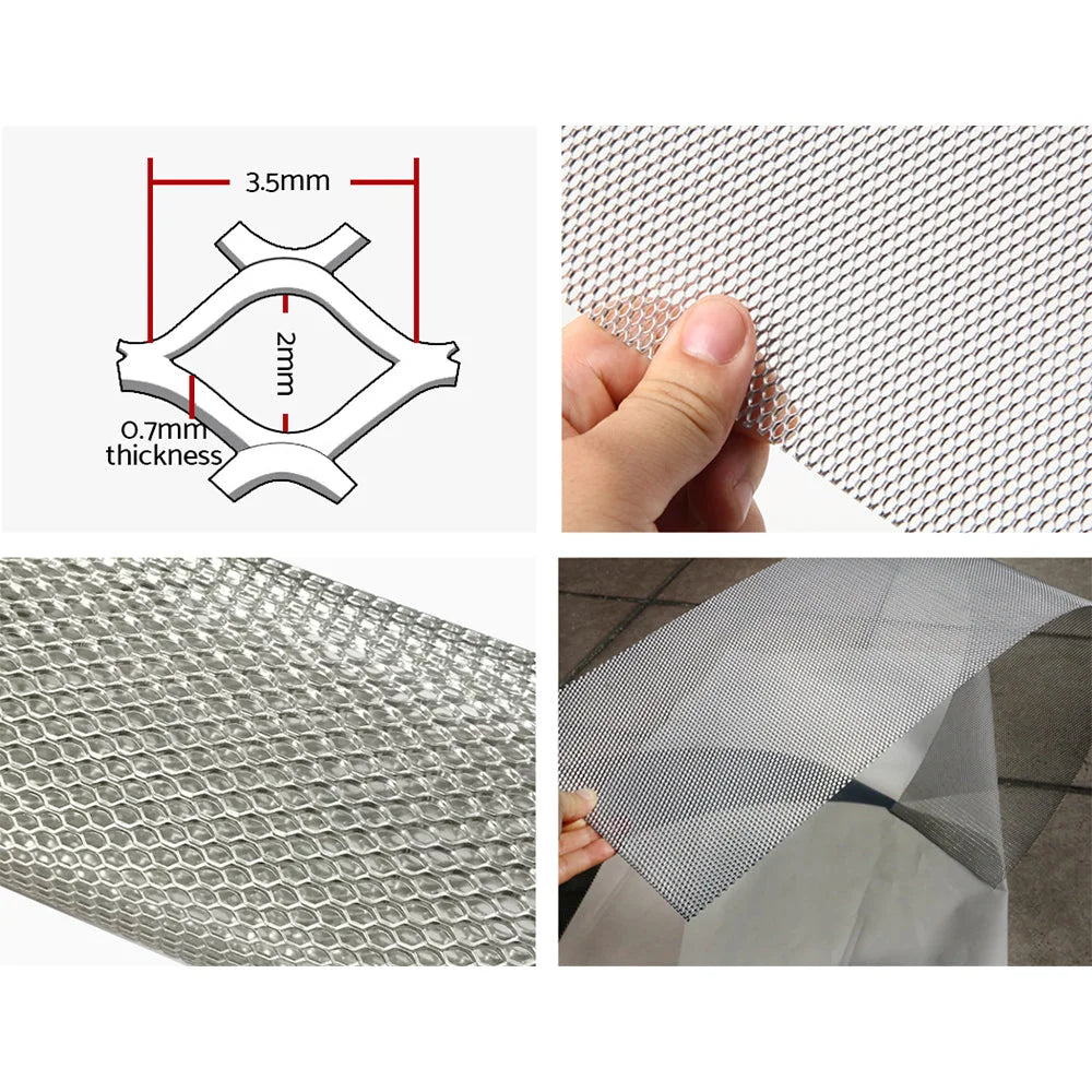 Gutter Guard Set of 60 Aluminium Leaf Mesh 100x20cm Brush