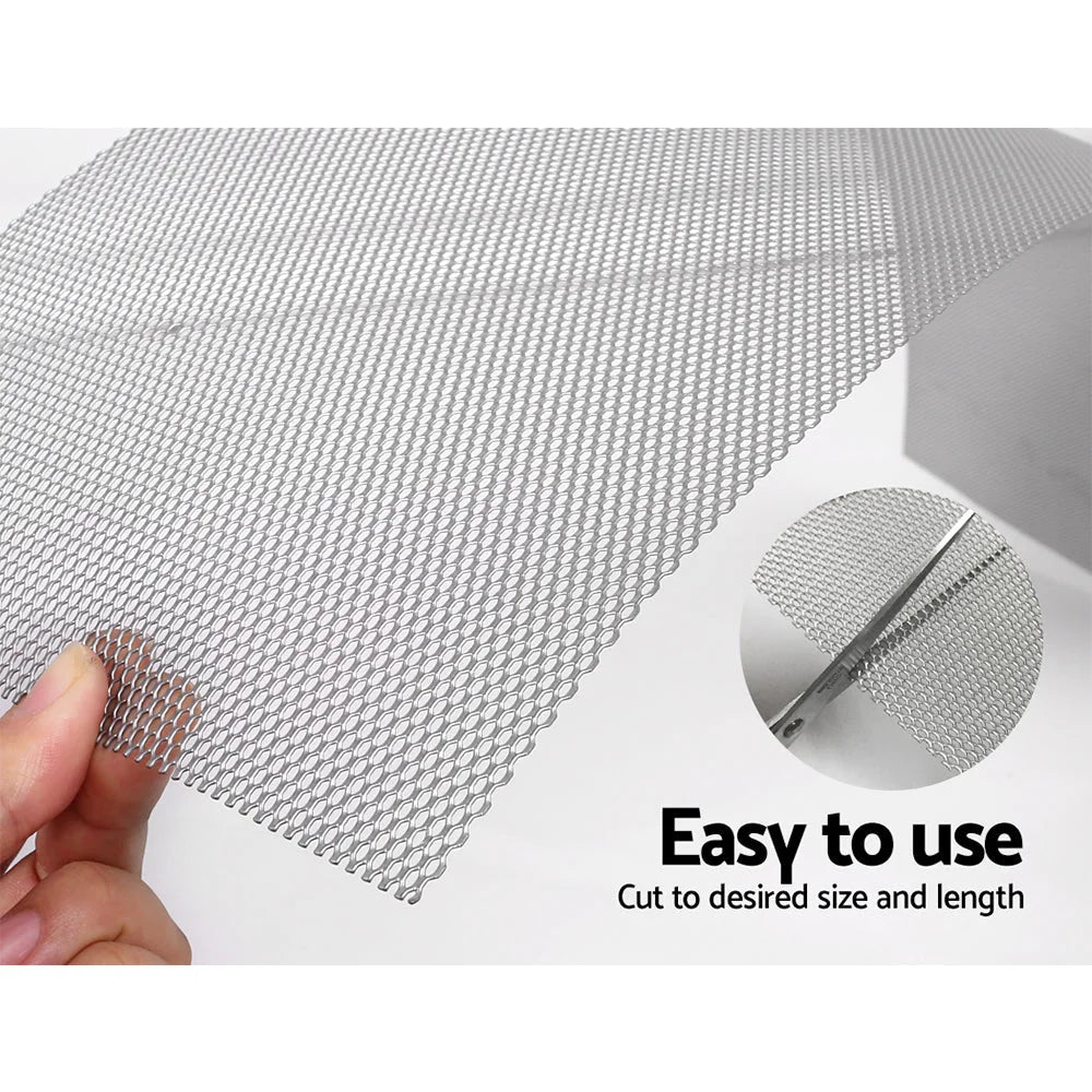 Gutter Guard Set of 60 Aluminium Leaf Mesh 100x20cm Brush