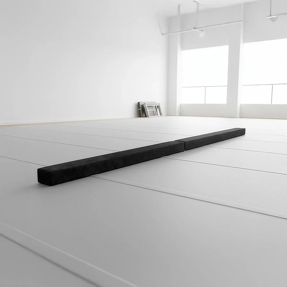 Gymnastics Folding Balance Beam 2.2m - Black Synthetic
