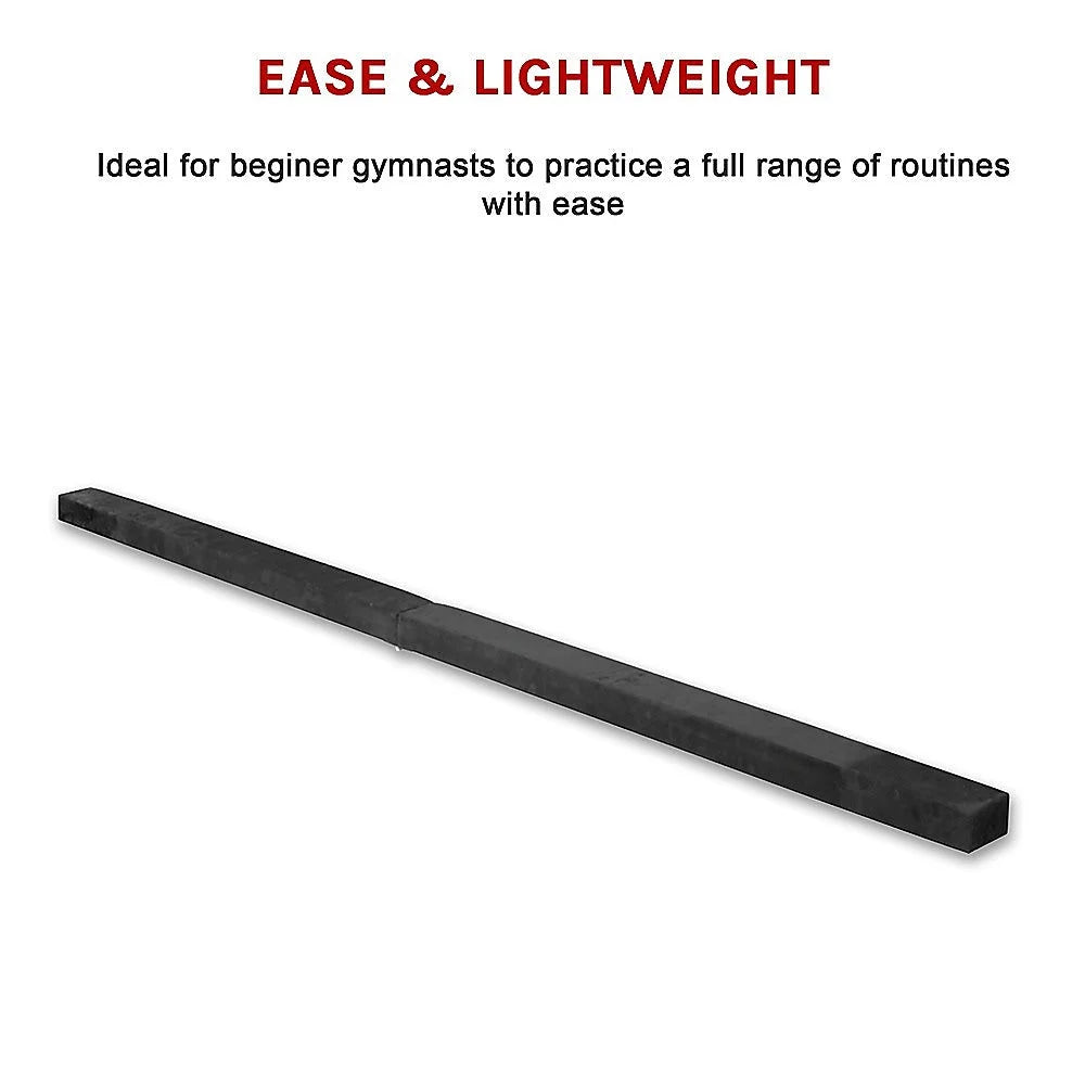 Gymnastics Folding Balance Beam 2.2m - Black Synthetic