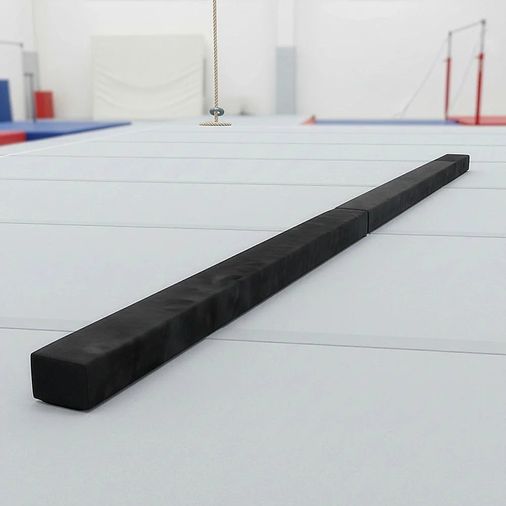 Gymnastics Folding Balance Beam 2.2m - Black Synthetic
